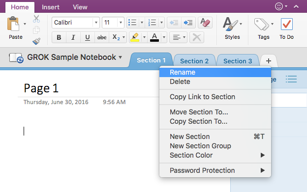 Onenote For Mac - Section Group